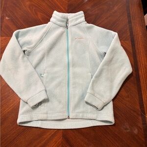 Columbia Soft Blue Fleece Jacket Girls size 10/12